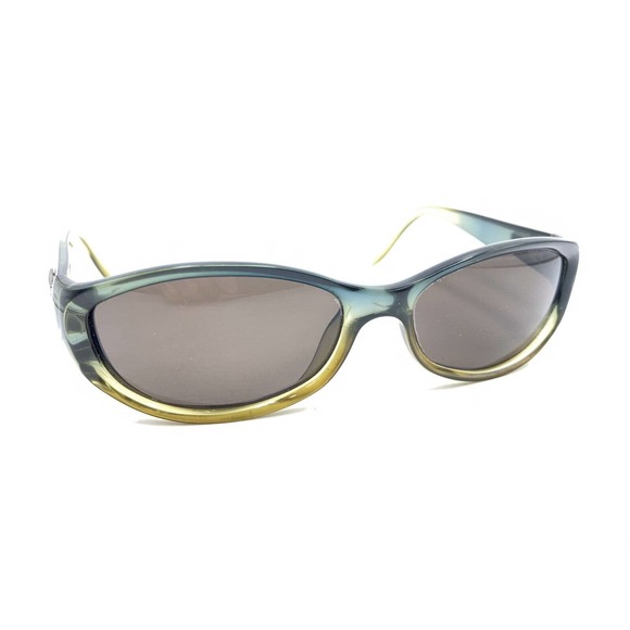 Gucci G9H Translucent Blue Green Oval Sunglasses Frames 55-16 120 Italy Designer - Picture 1 of 12